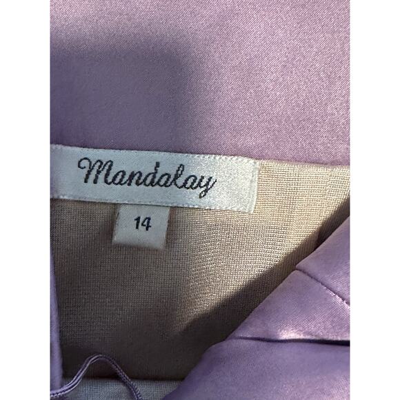 Mandalay 14 Dress Fringe Studded Gems Designer Bodycon Midi Purple VTG Flapper - Picture 6 of 11